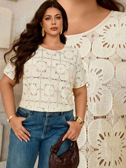 Blusa de encaje floral