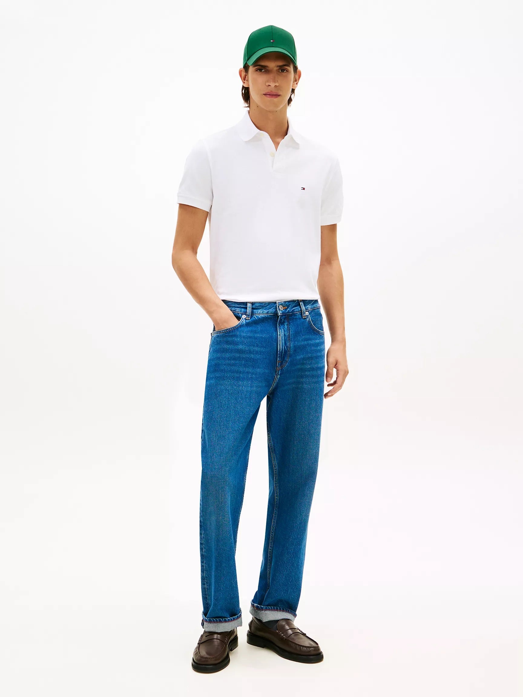 Chemise regular unicolor con logo