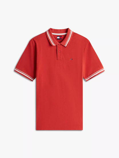 Chemise regular con cuello y mangas ribeteadas