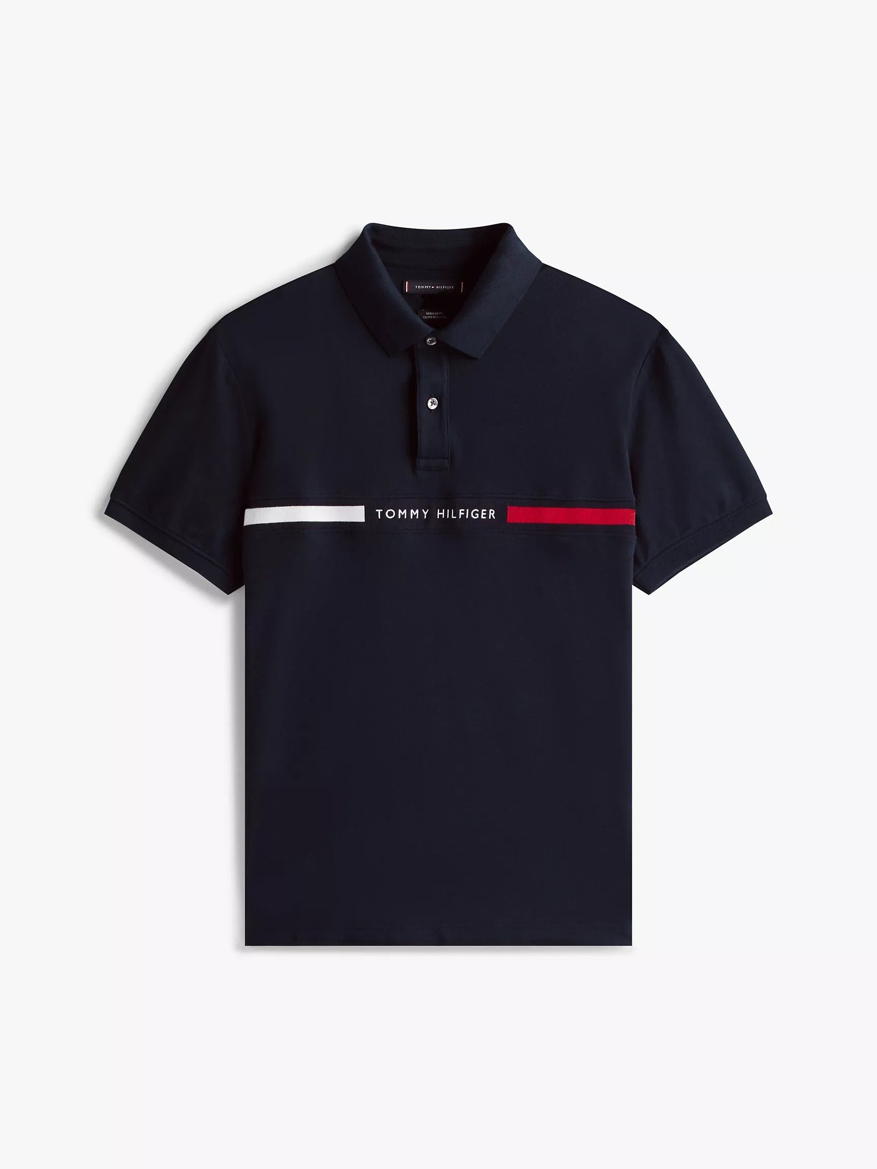 Chemise regular con logo bandera bordada central