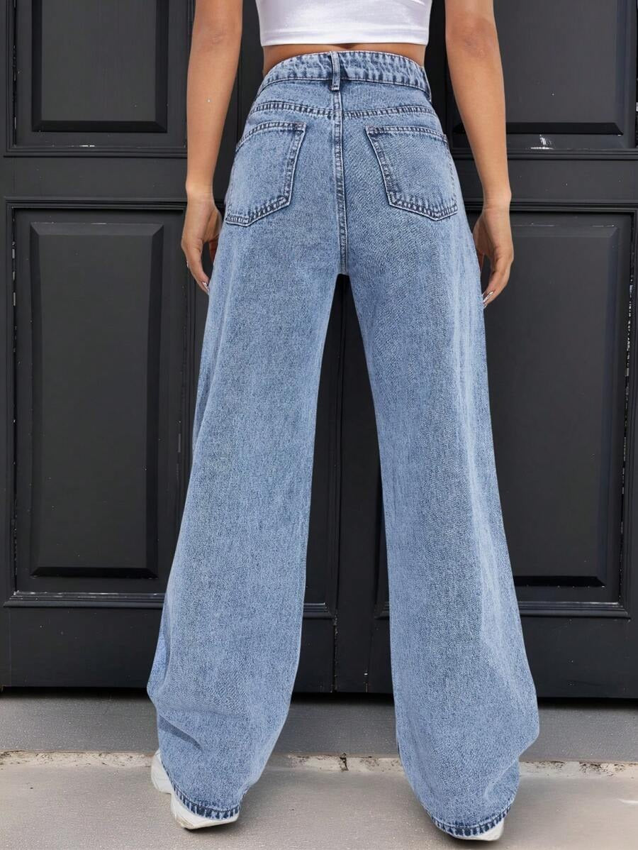 Jeans de cintura asimétrica