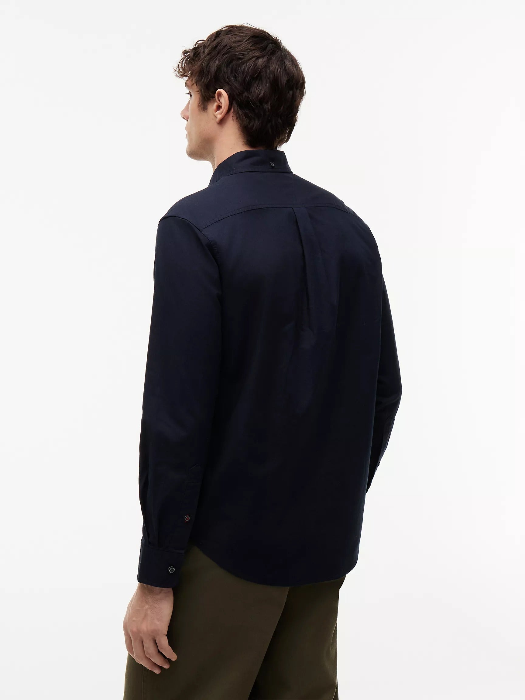 Camisa manga larga unicolor Oxford