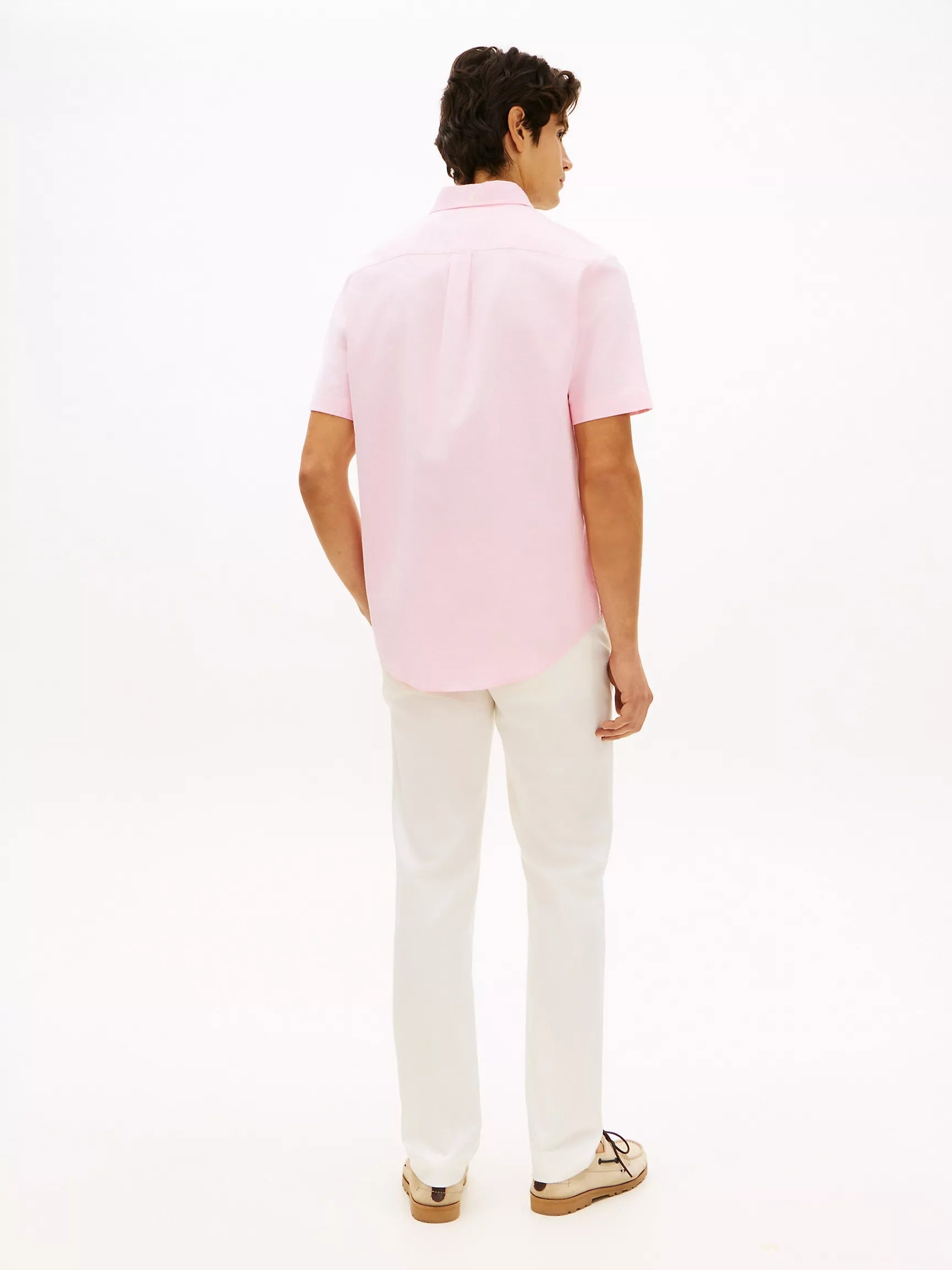 Camisa manga corta unicolor Oxford