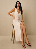 Vestido casual sin mangas a rayas