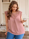 Blusa con encaje triangular