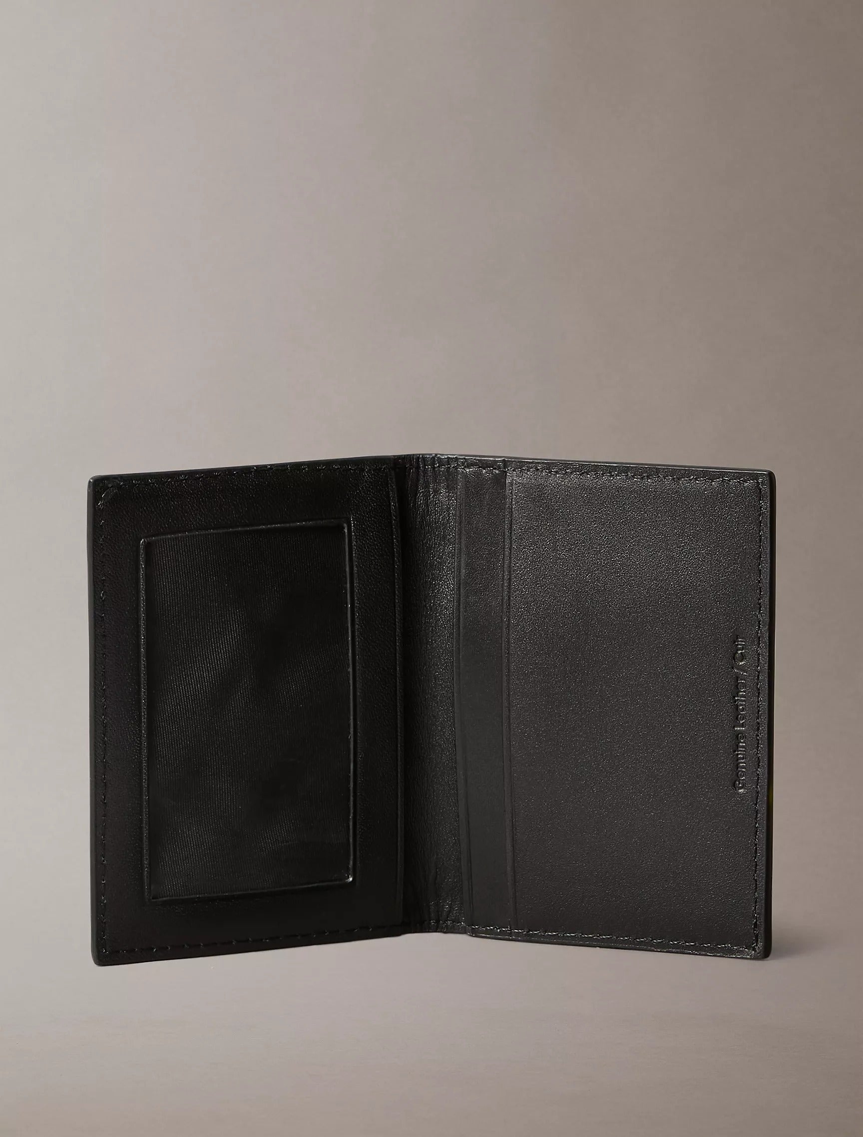 Cartera de caballero doble con monograma y porta tarjeta