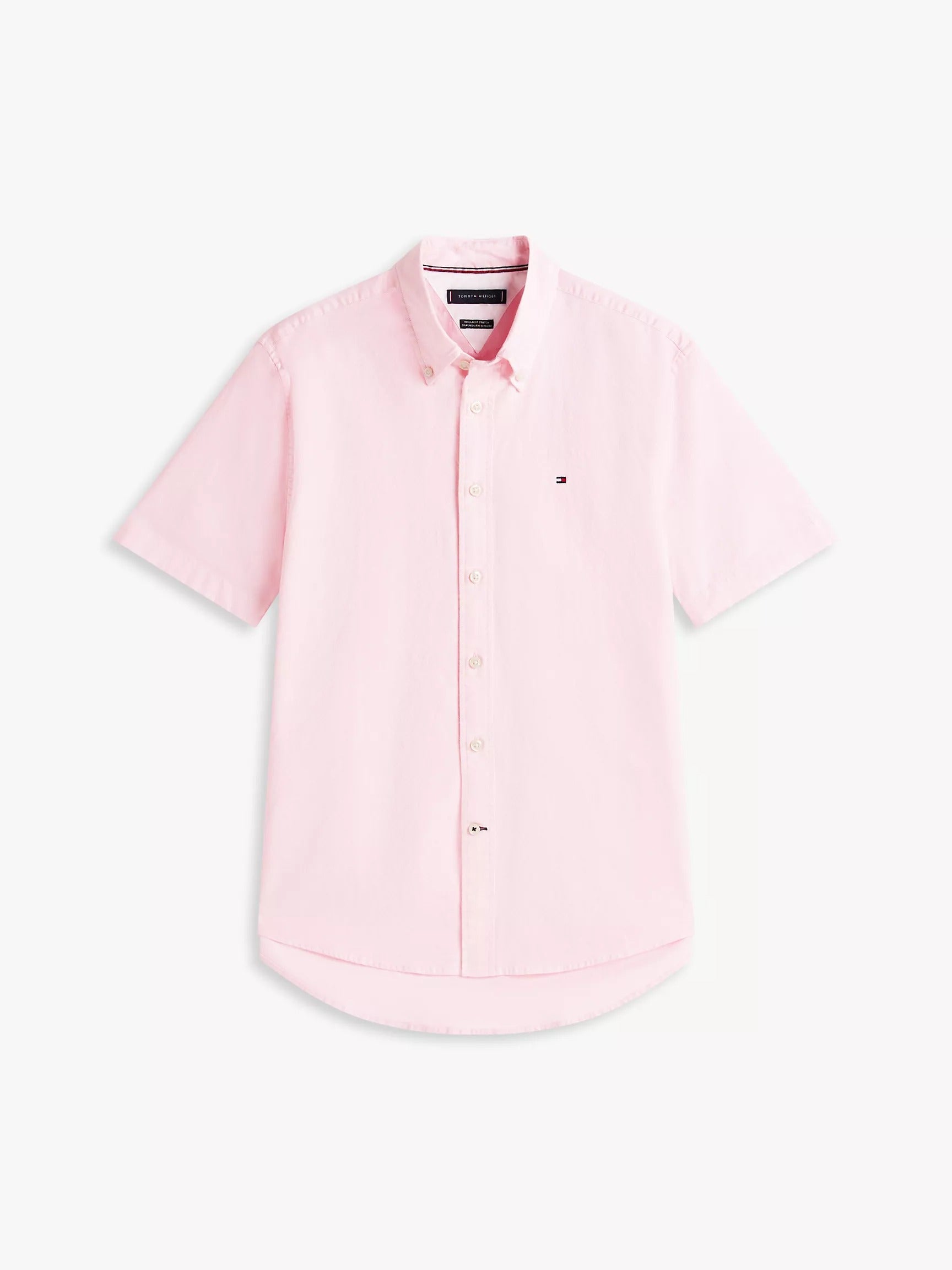 Camisa manga corta unicolor Oxford