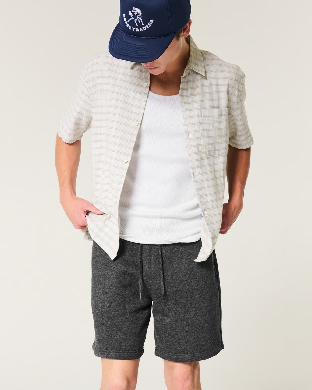 Shorts de algodón por encima de la rodilla
