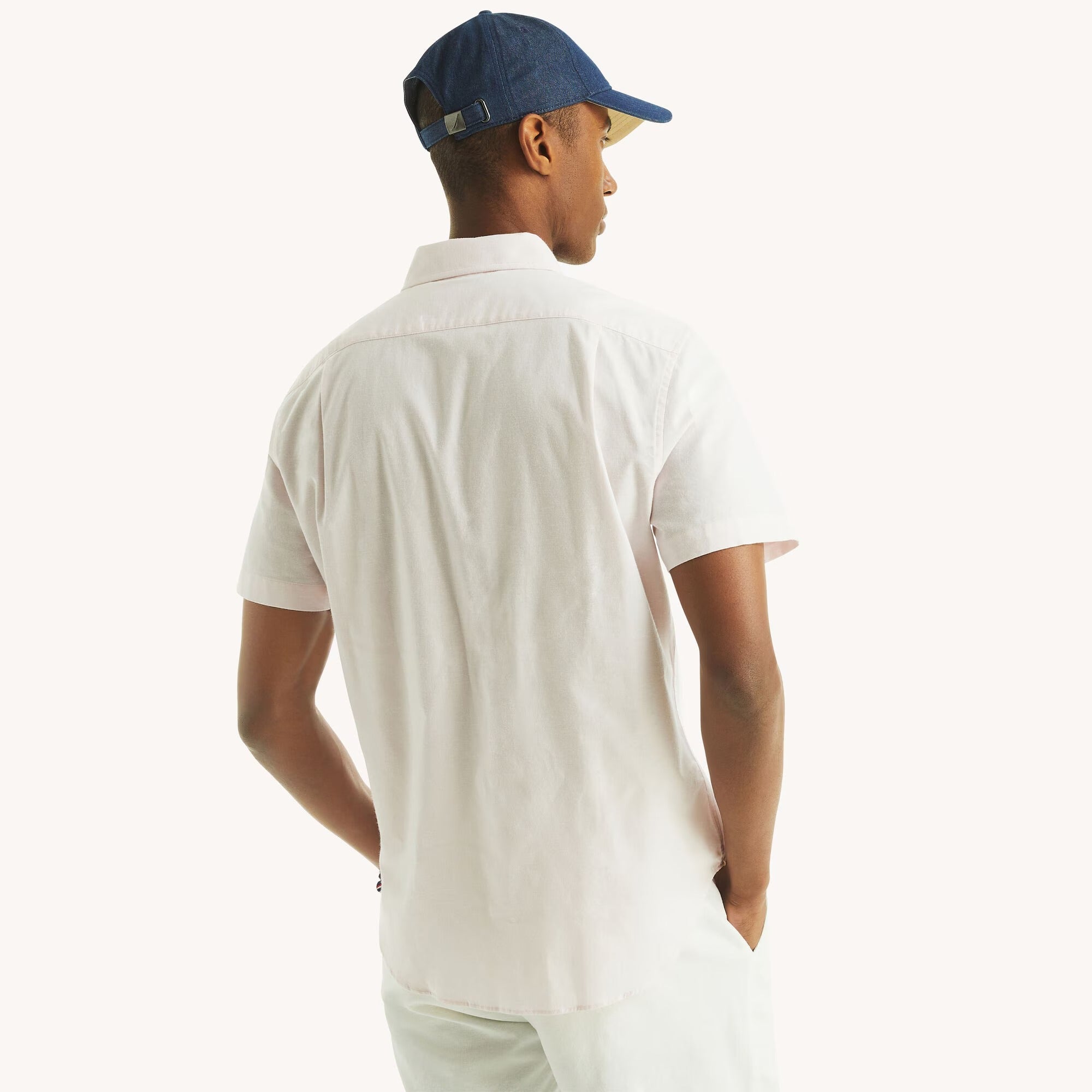 Camisa manga corta unicolor oxford