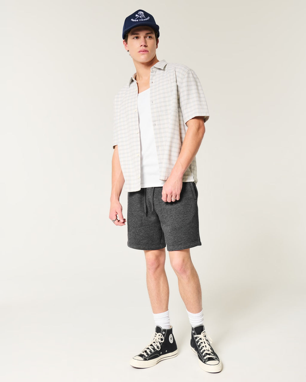 Shorts de algodón por encima de la rodilla