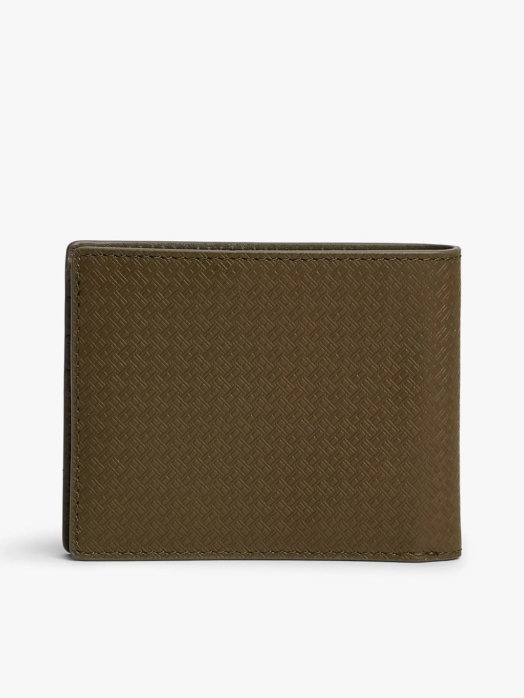 Cartera plegable de cuero con logotipo de bandera estampado