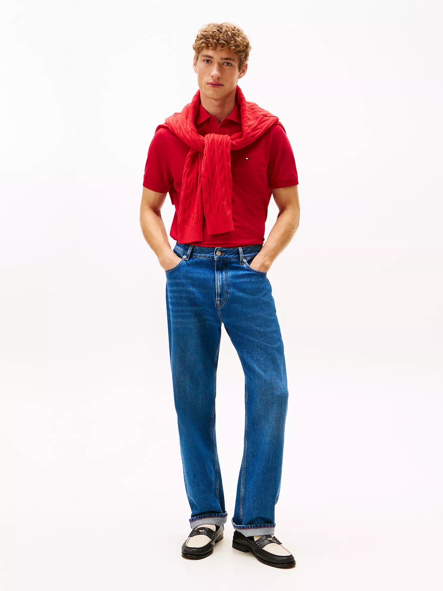 Chemise regular unicolor con logo performance tech