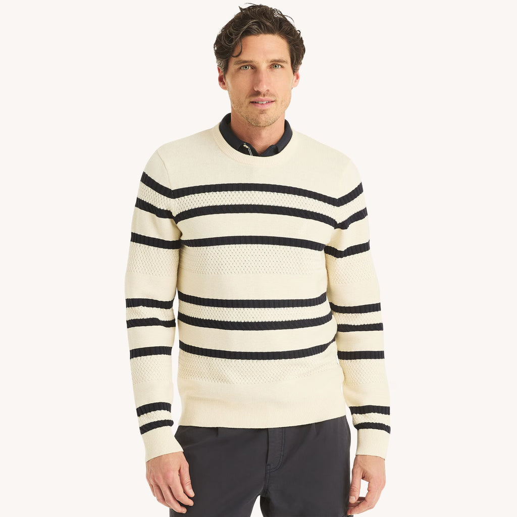 Sudadera tejida con patrón de rayas