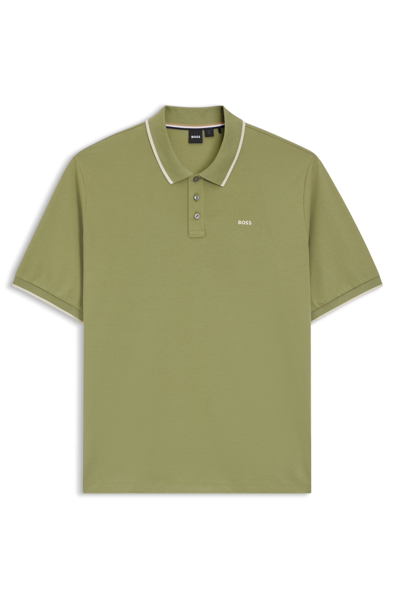 Chemise unicolor con cuello y mangas ribeteadas