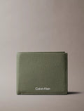 Cartera de caballero plegable de piel granulada