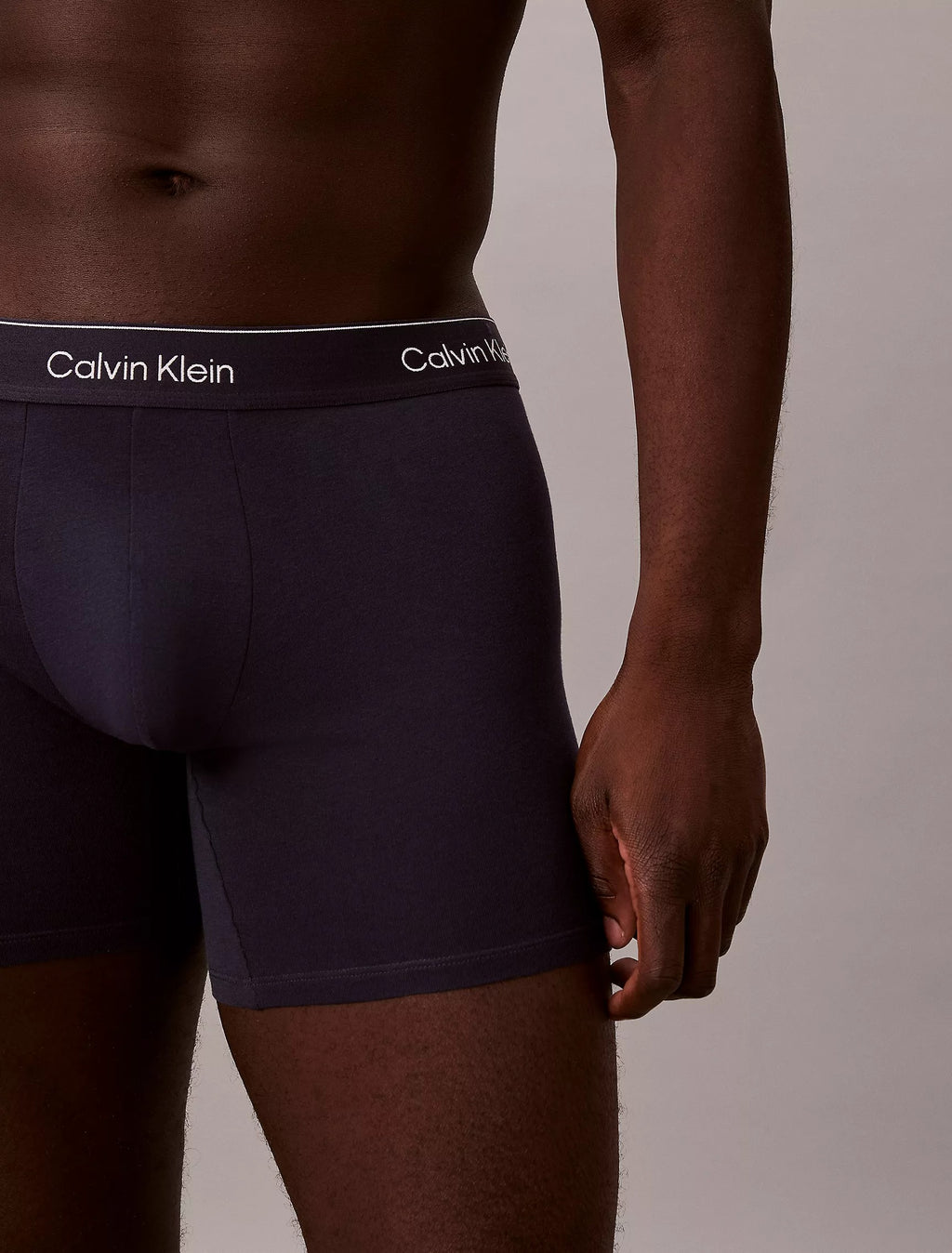 3 Pack Boxer largos de algodón con logo en cinta