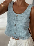 Blusa elegante botones de corazón
