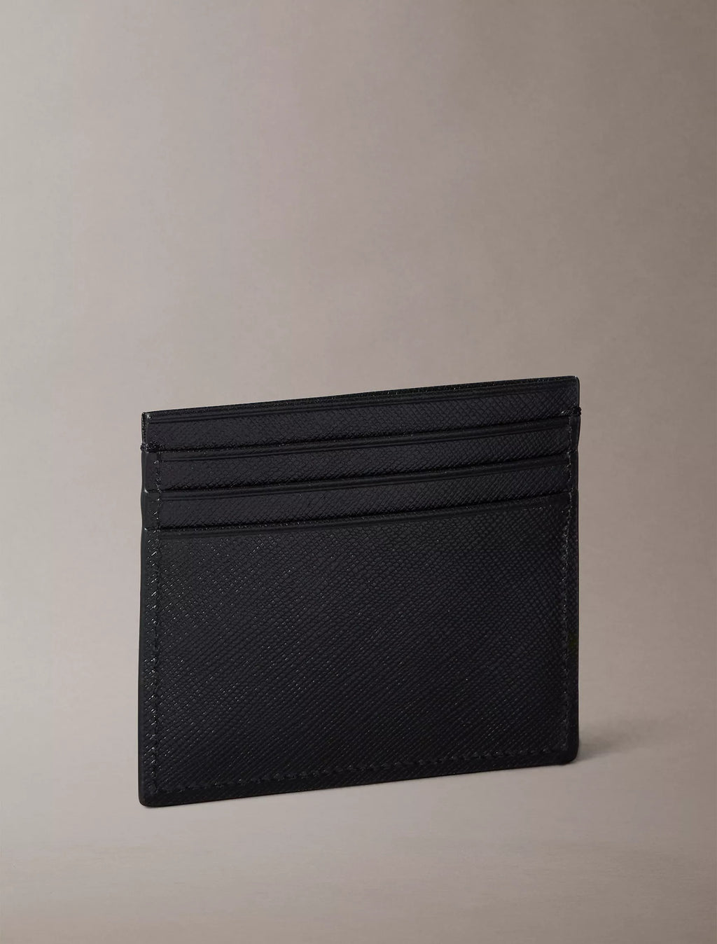 Tarjetero de piel Saffiano refinado