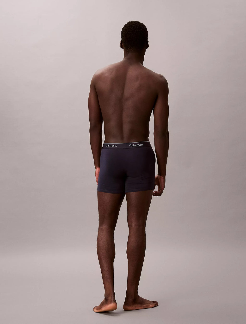 3 Pack Boxer largos de algodón con logo en cinta