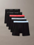 5 Pack Boxer largos de algodón con logo en cinta