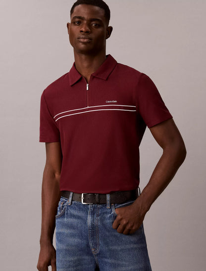 Chemise regular con cremallera y linea central