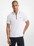 Chemise de algodón con cuello y mangas ribeteadas