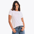 Franela cuello redondo con logo estampado