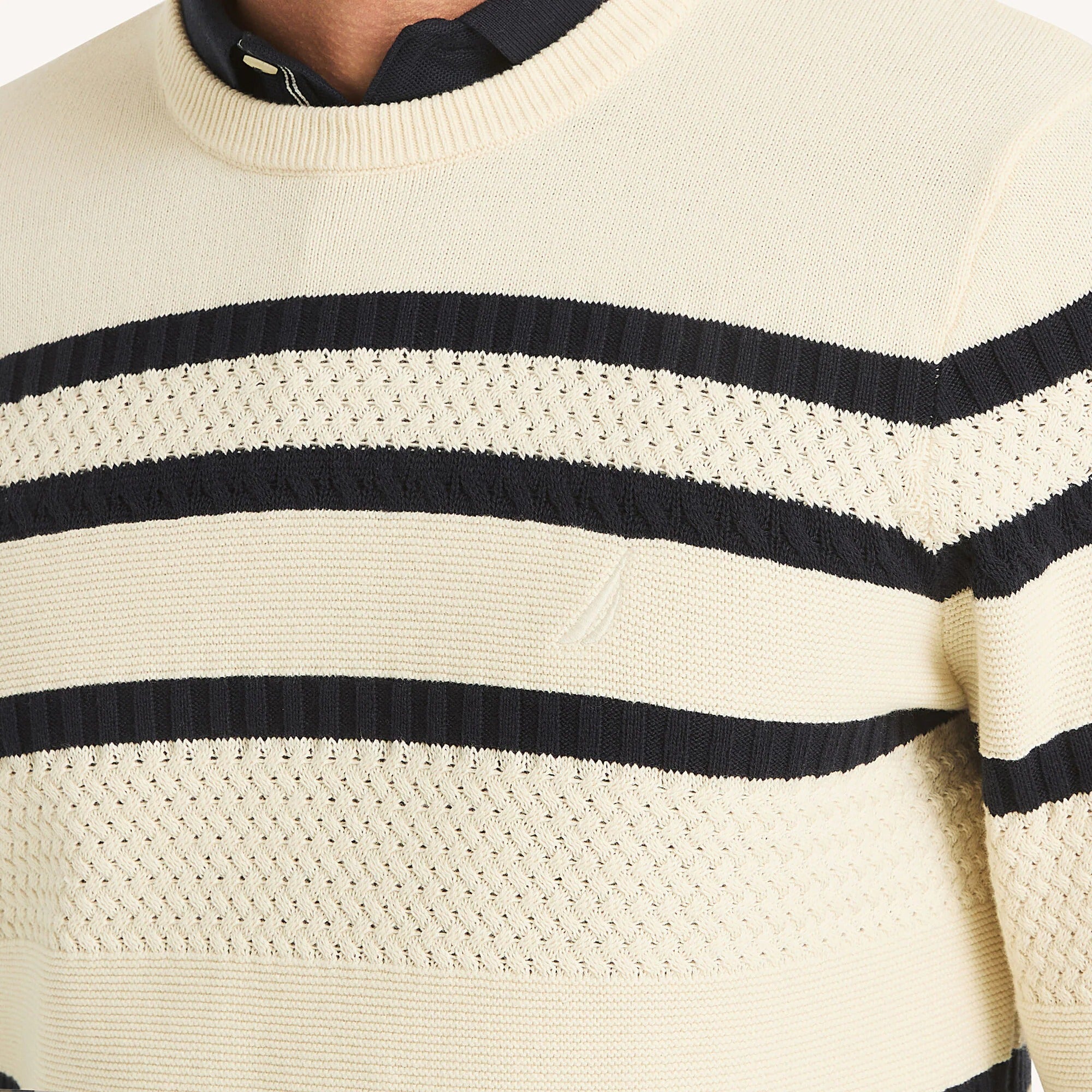 Sudadera tejida con patrón de rayas