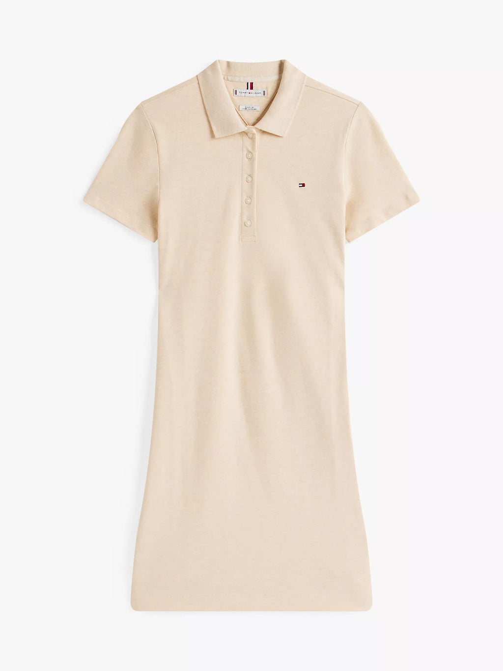 Vestido tela pique unicolor con logo