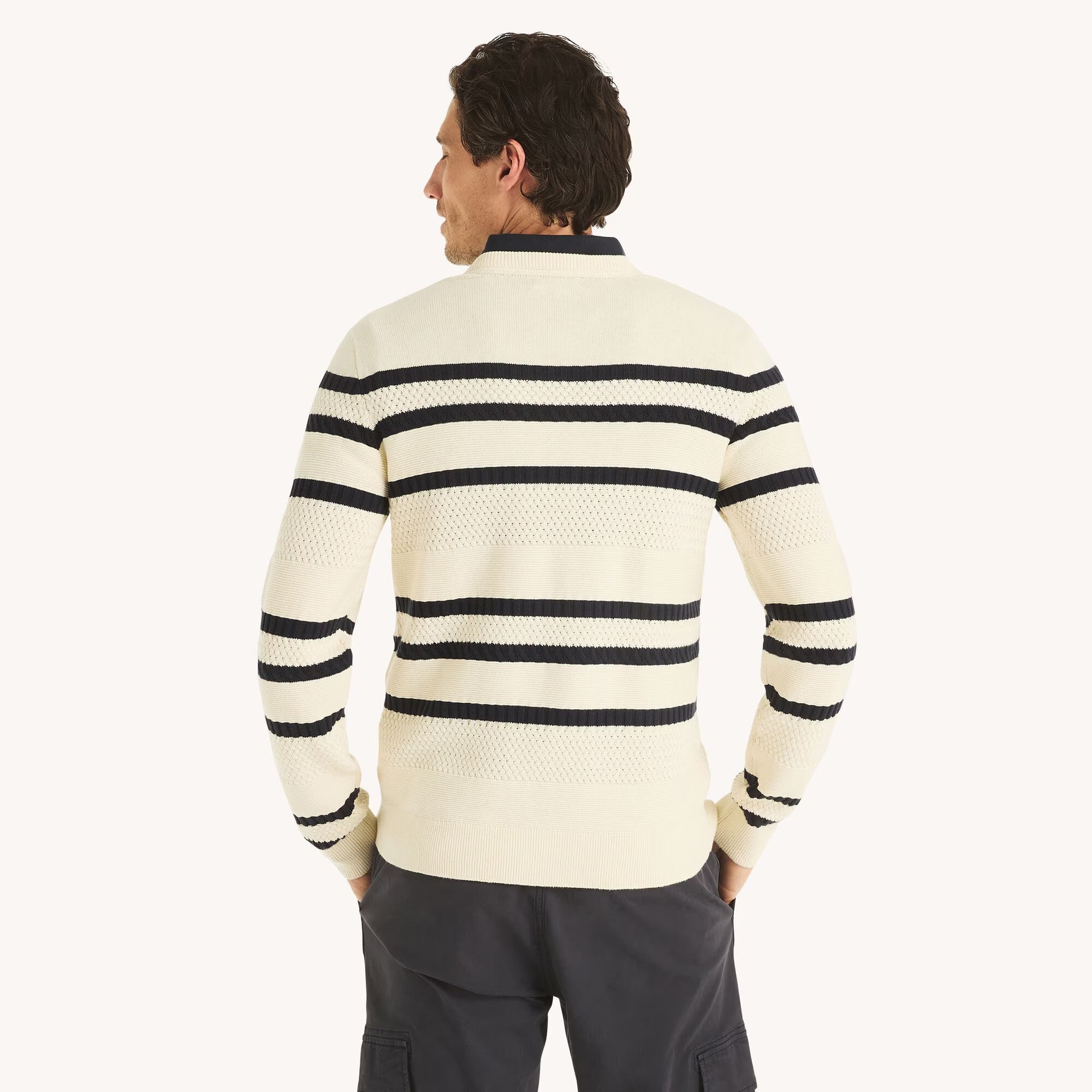 Sudadera tejida con patrón de rayas