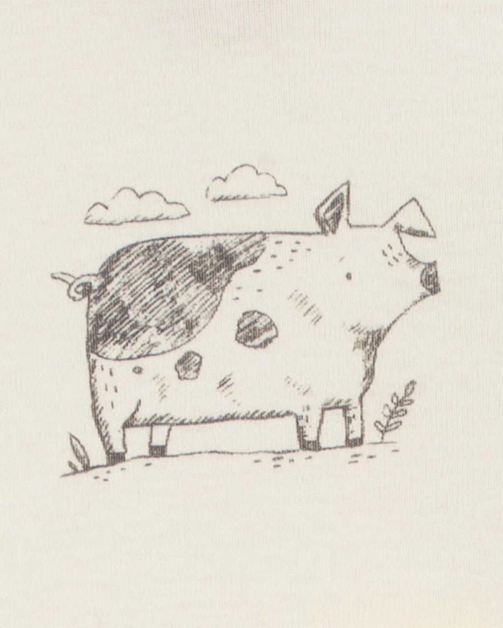 5 Pack Bodys estampado animales de granja para pequeños