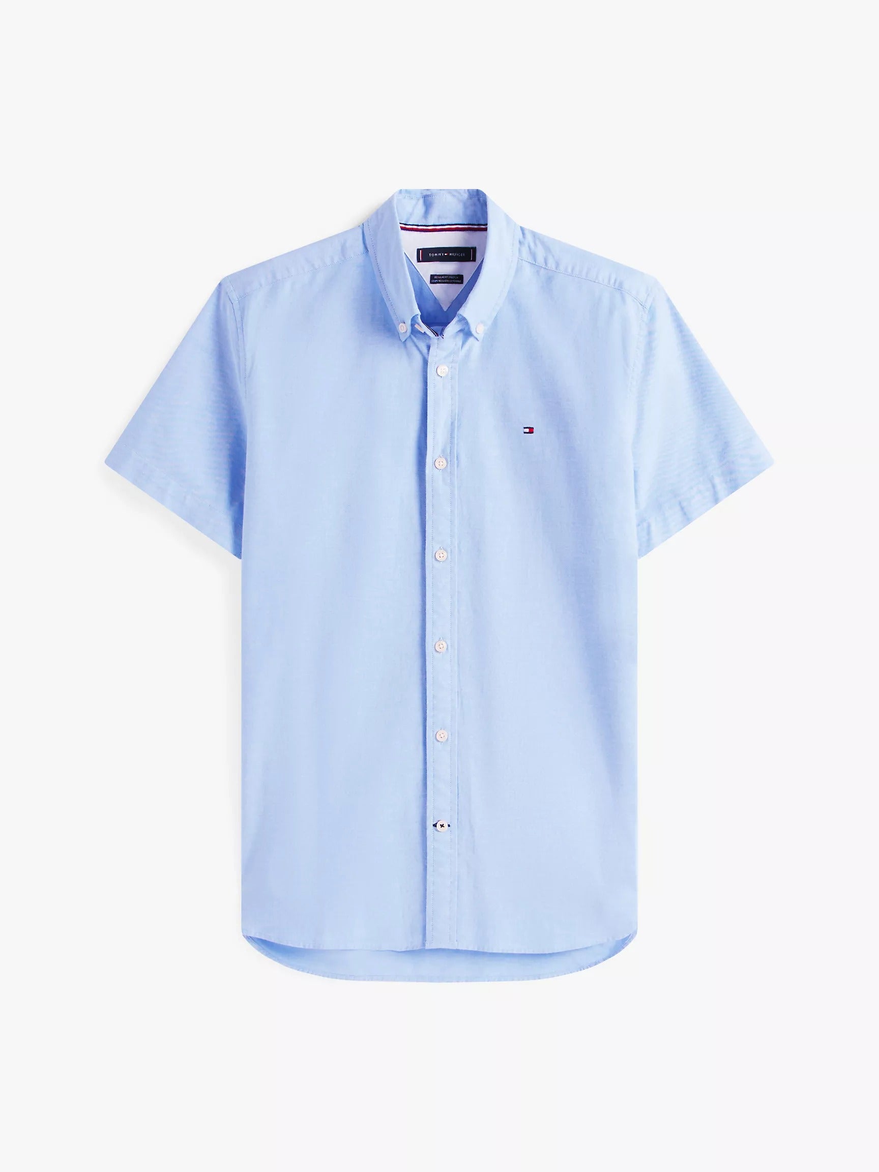Camisa manga corta unicolor Oxford