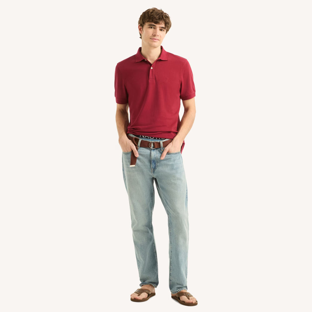 Chemise regular unicolor con logo mismo color