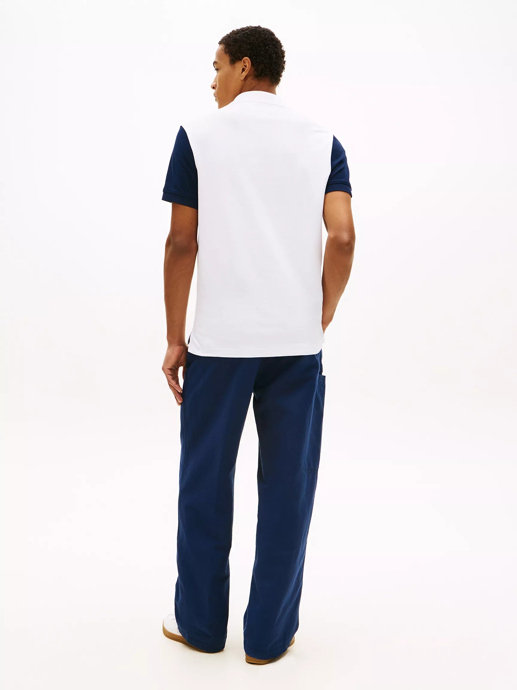 Chemise regular con franja central y estampado