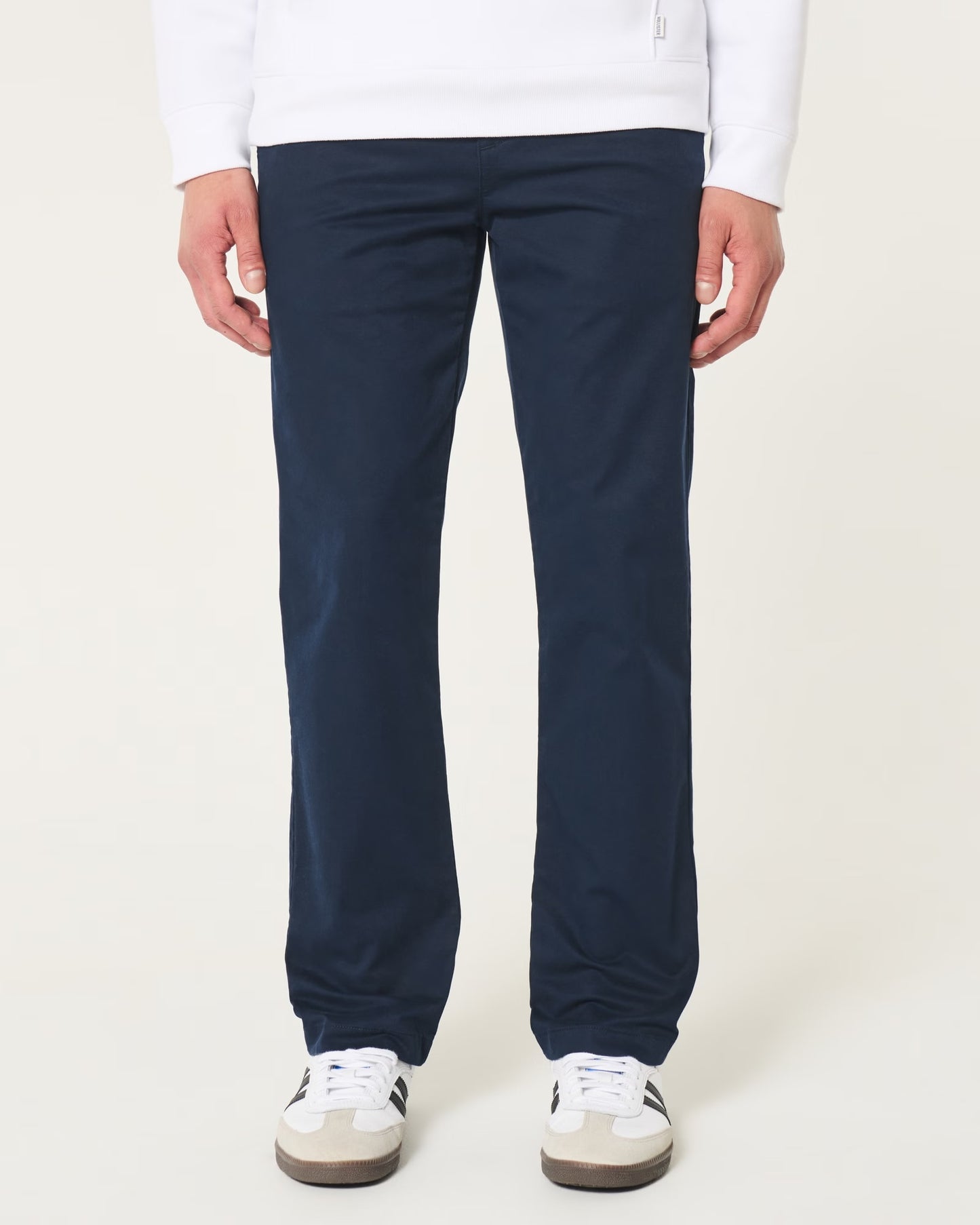 Pantalón chino recto con cremallera